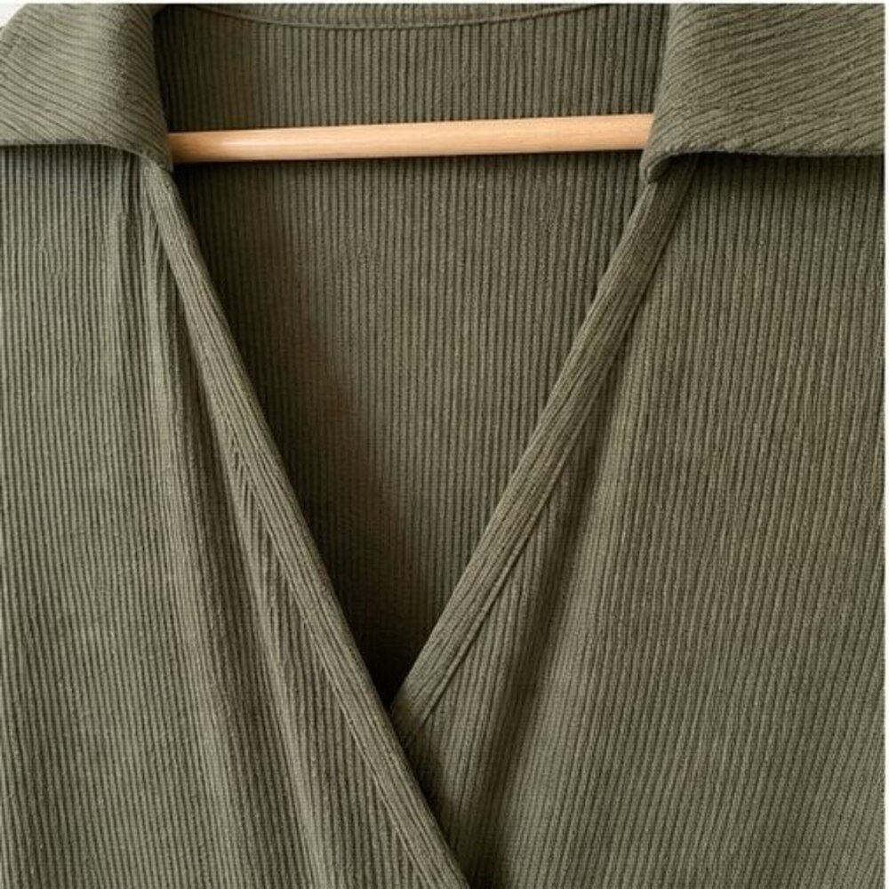 Olive Ruffle Blouse - Picture 4 of 6